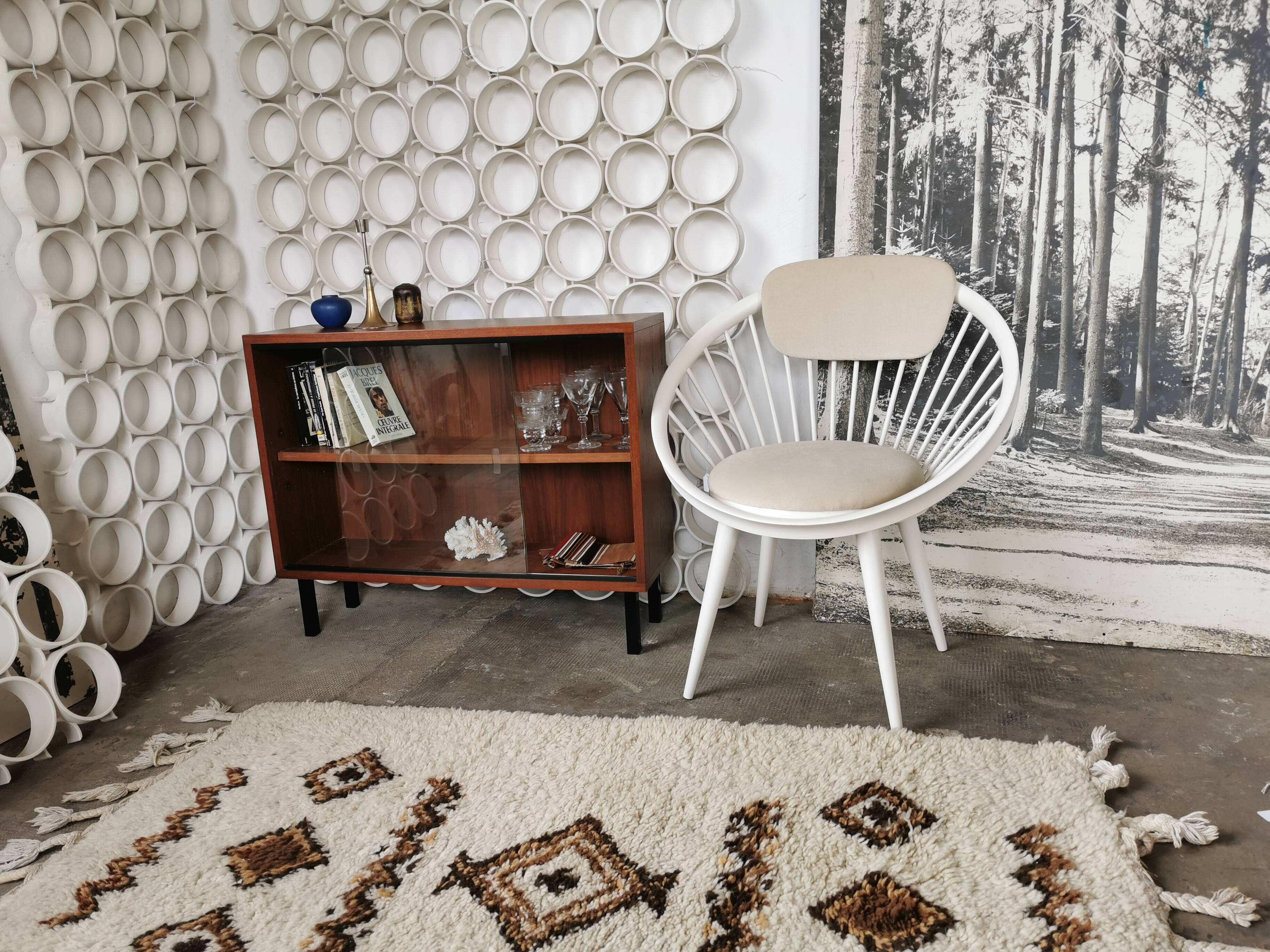 Narrow glass shelf from the 1960s