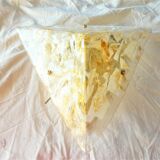 Murano glass ceiling lamp, Maestri Vetrai, mid century, triangle, gold, gilded