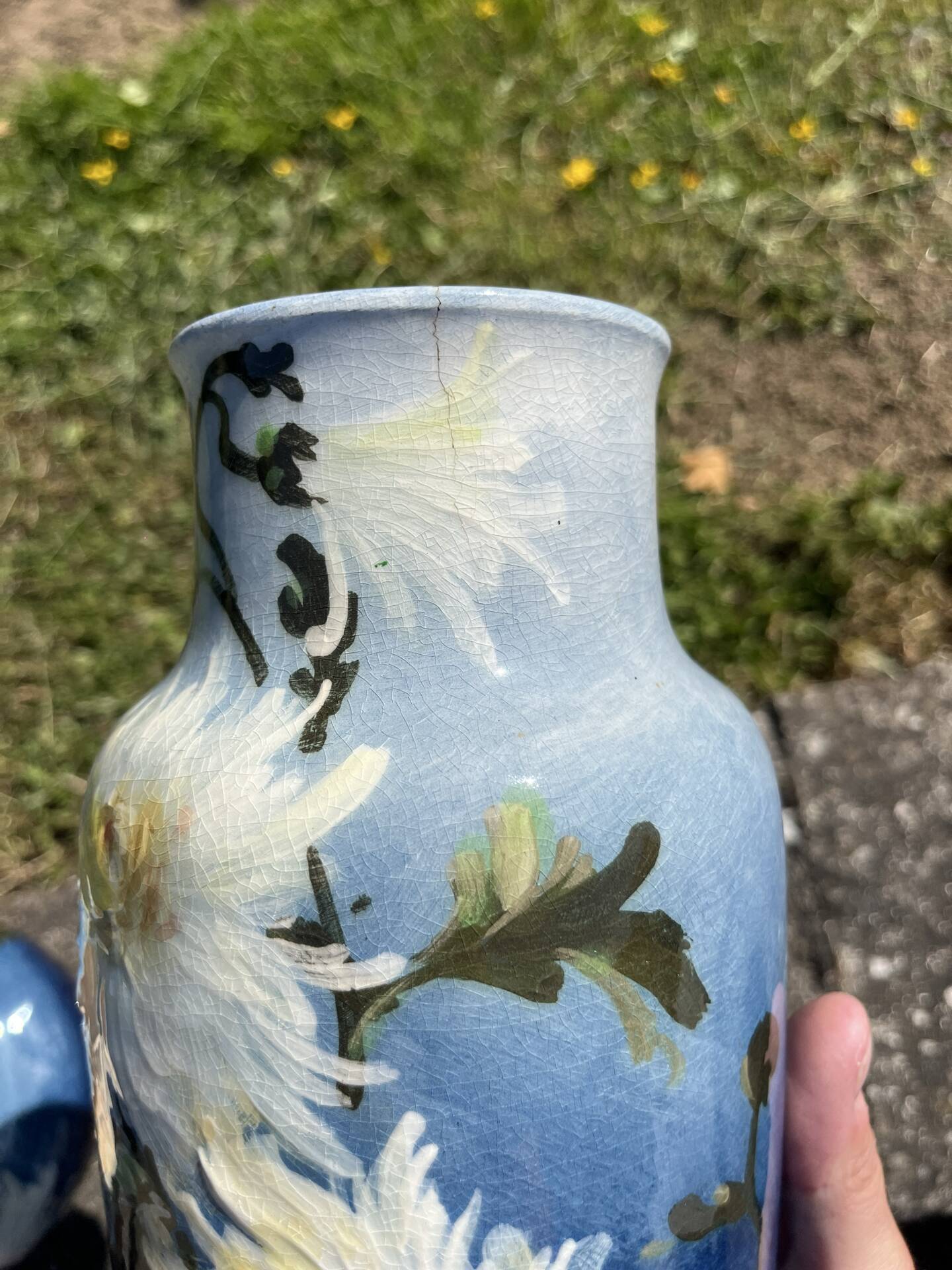 Fireplace set of vases in earthenware Montigny sur Loing