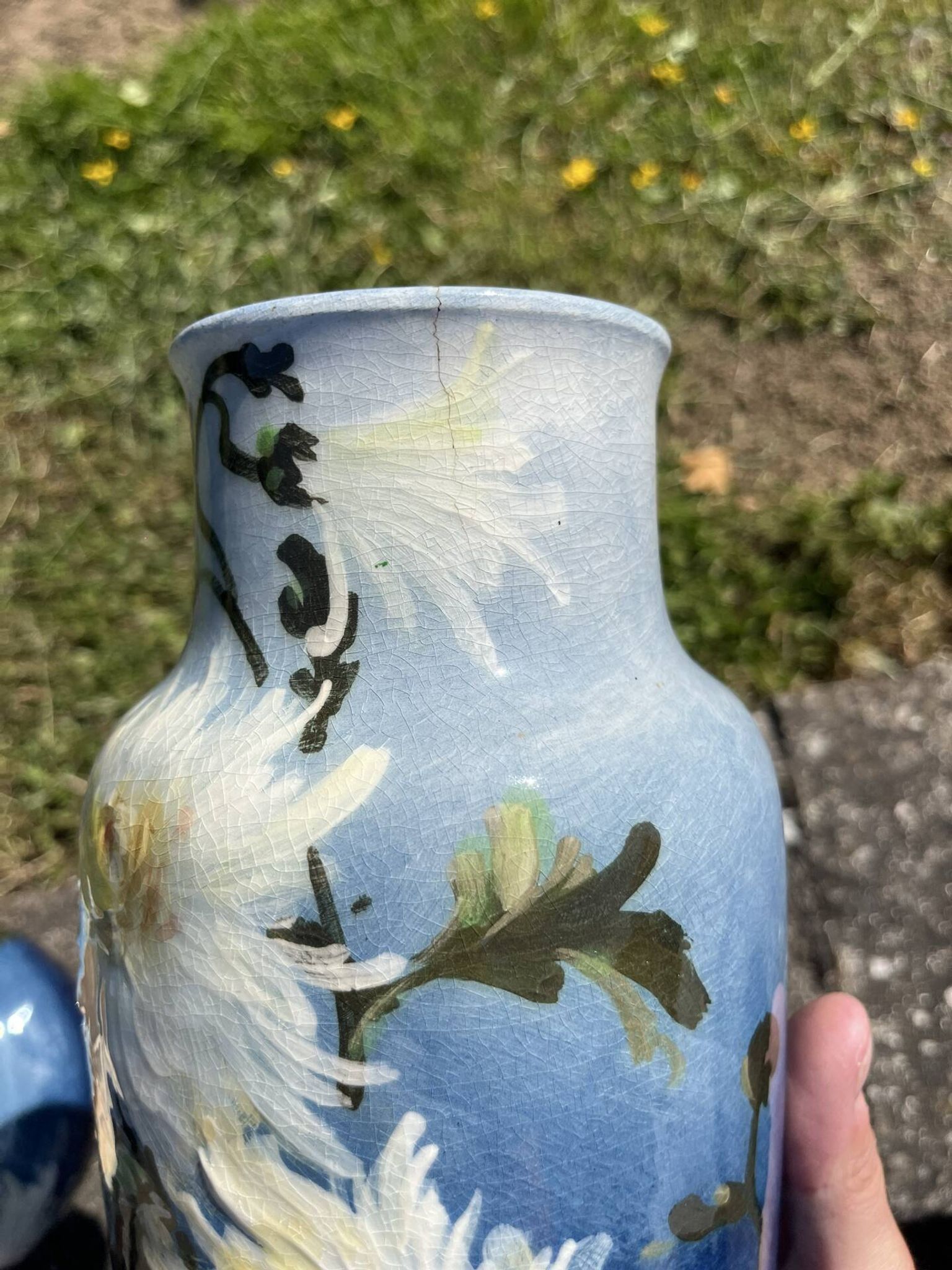 Fireplace set of vases in earthenware Montigny sur Loing