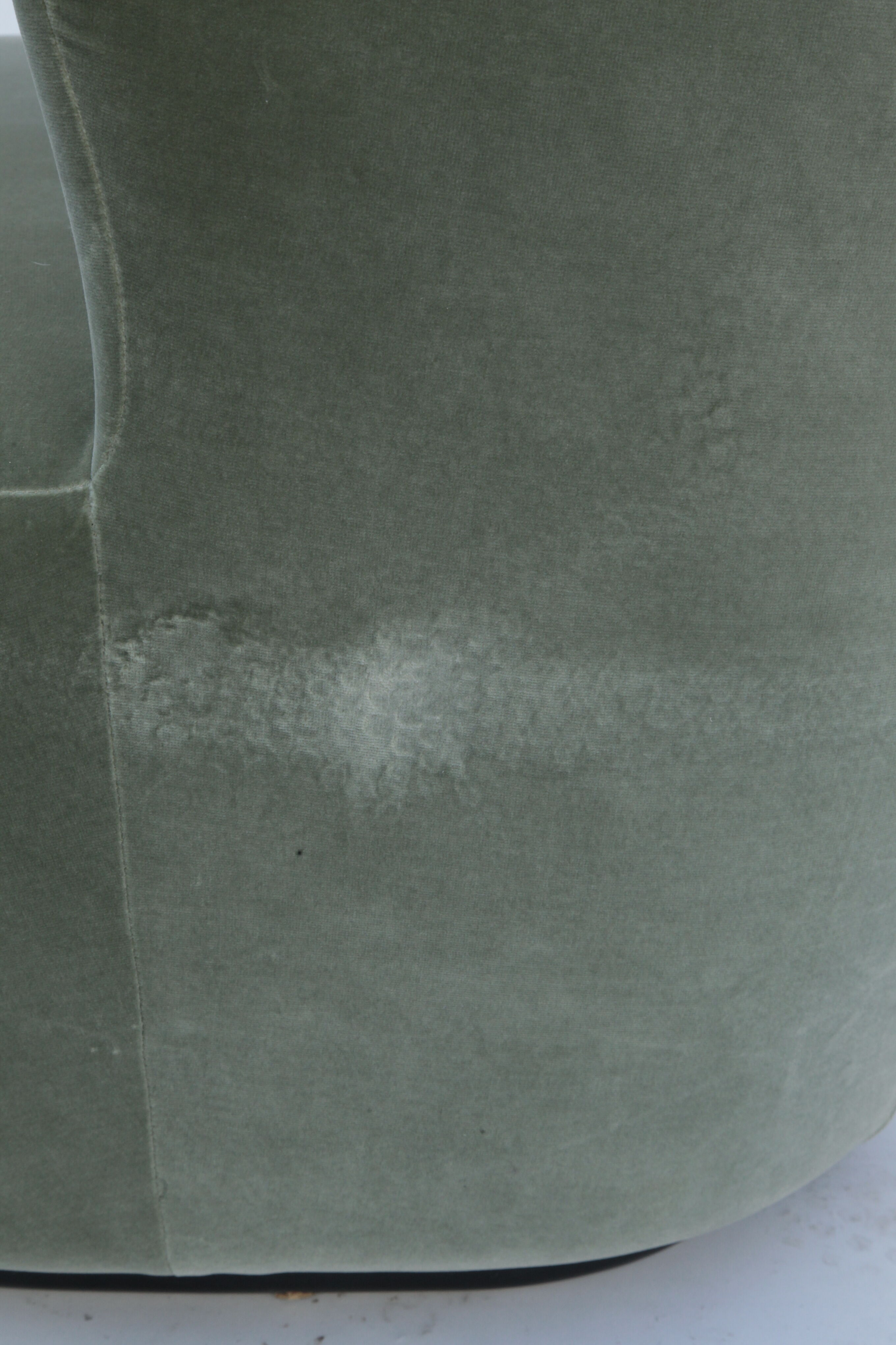 Velvet armchair swivel