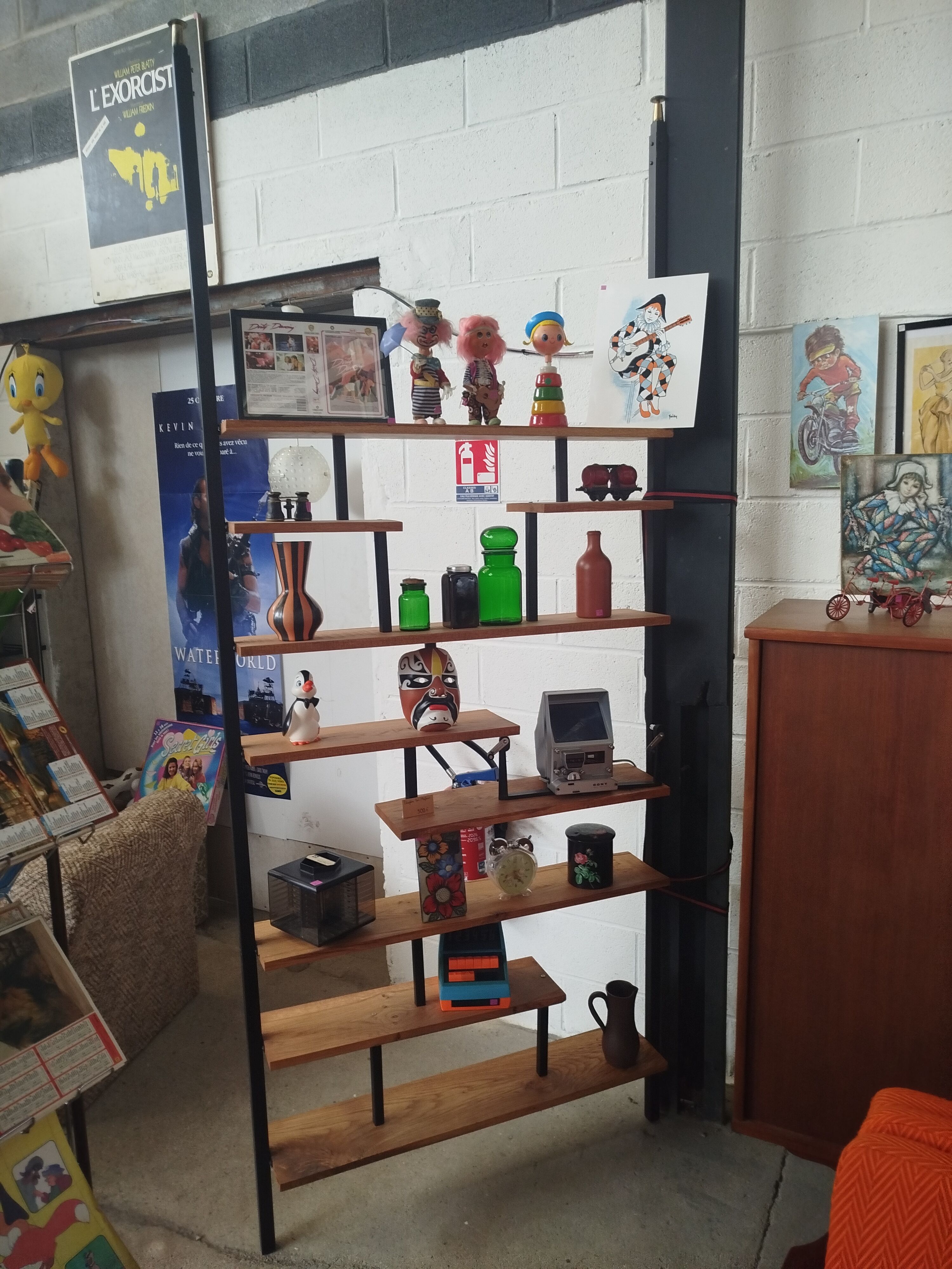 Vintage floor-to-ceiling shelf