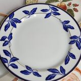 Set of 6 porcelain plates, floral and fruit patterns, 20 22 cm