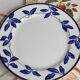 Set of 6 porcelain plates, floral and fruit patterns, 20 22 cm