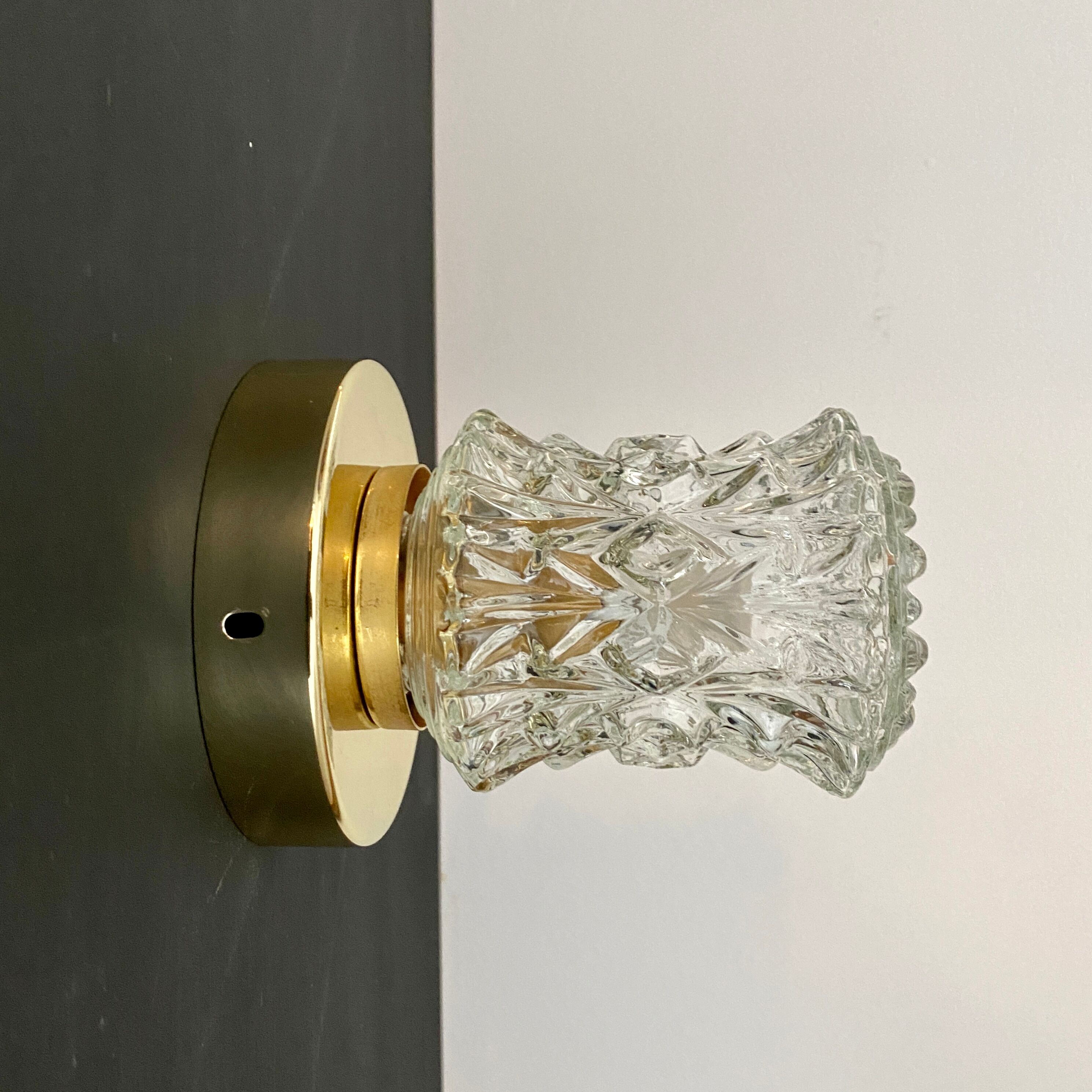 Vintage glass globe wall lamp