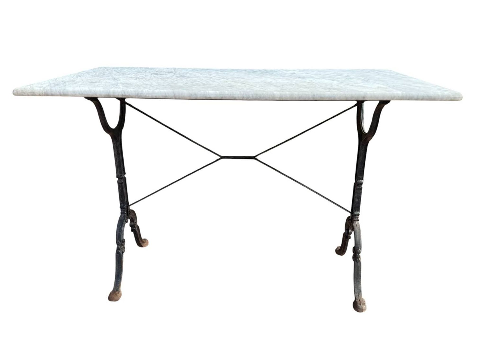 Table bistrot Parisienne fonte et marbre 60’s