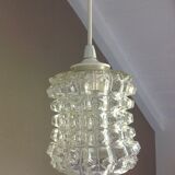 Structured glass bell lamp / vintage 60s / 70s