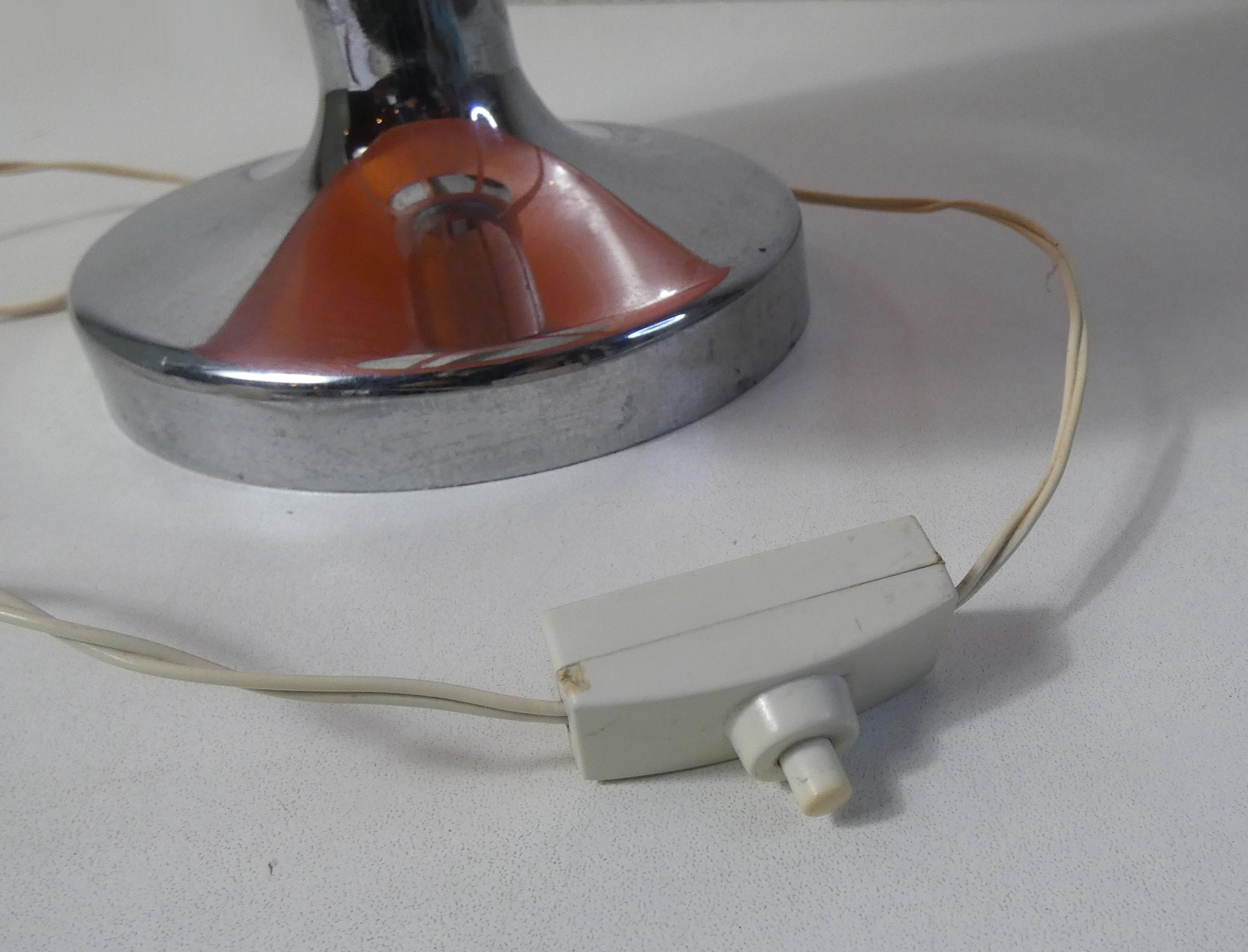 Vintage pink and silver lamp