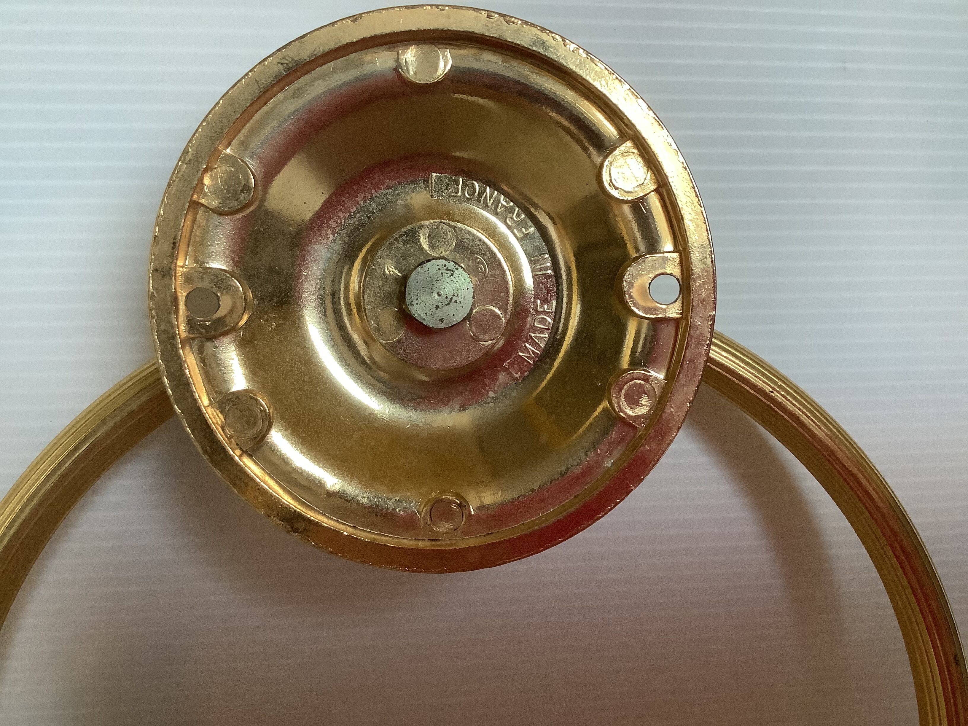 Brass towel rack made in France