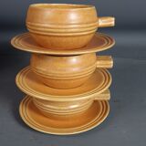 Set 6 cups of coffee or tea in earthenware Faïencerie nouvelle de Provence 60/70s