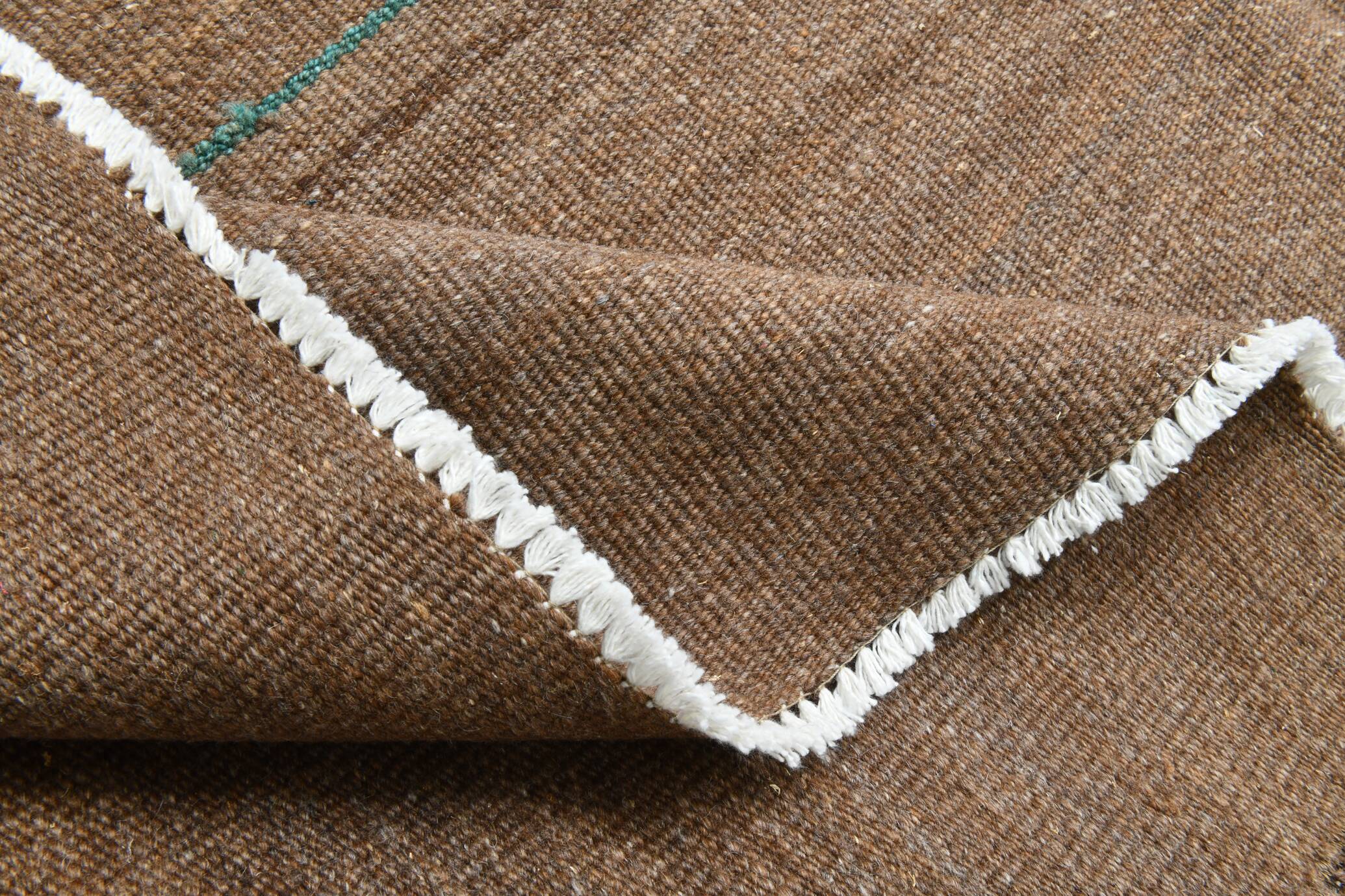 7x11 Coffee Brown Hand Woven Kilim Rug, 221x331Cm SK 33343
