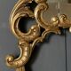Gilded bronze console Louis XV style and its Mirror Mid-twentieth Marble