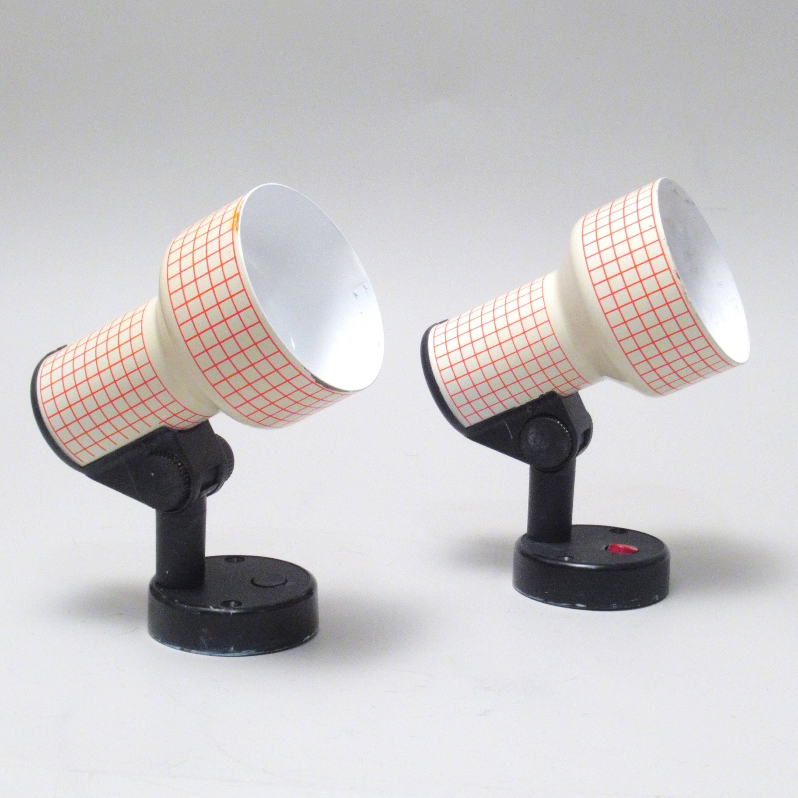 Pair of grid spotlights from the 80s