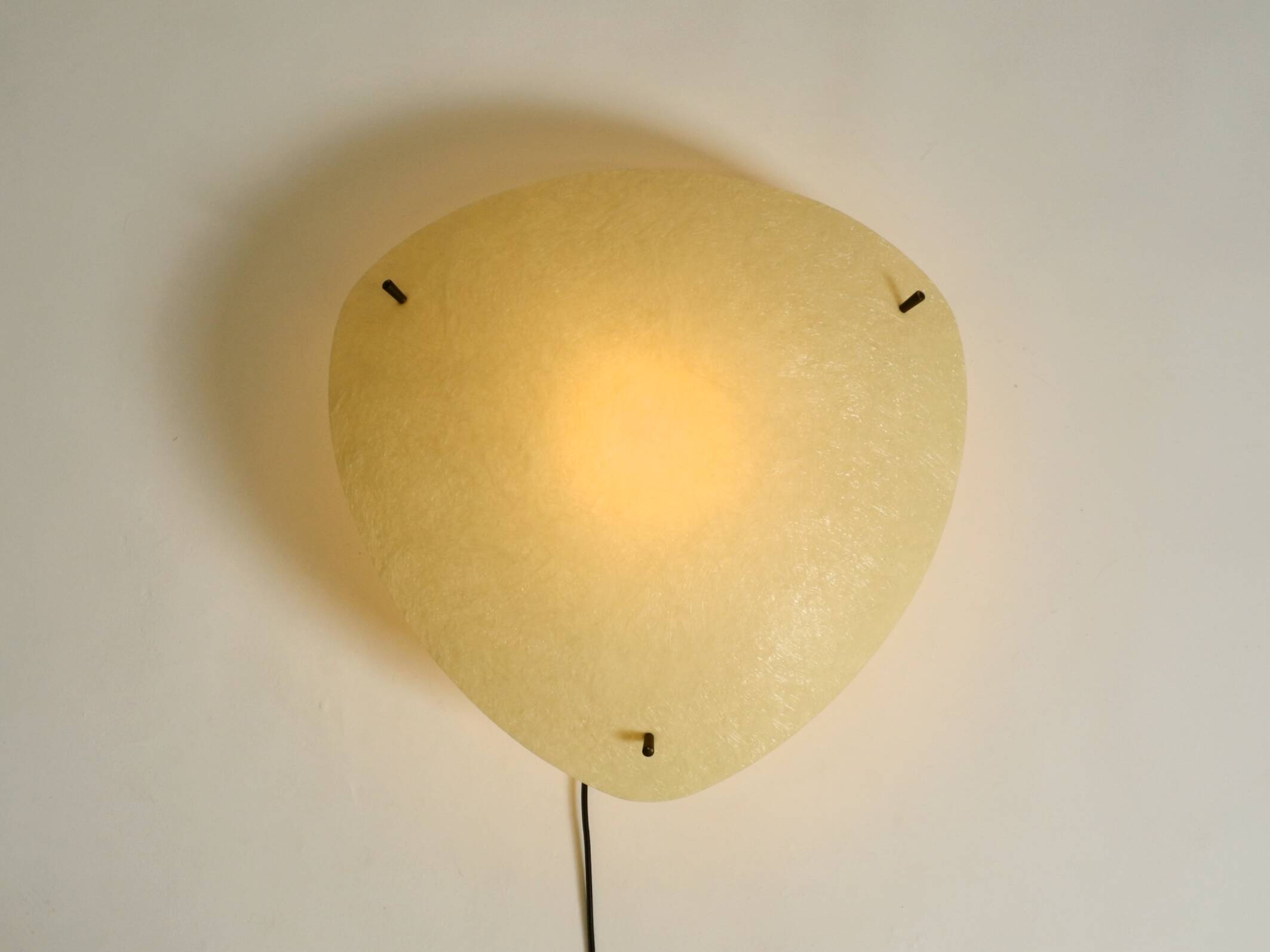 Beautiful, rare mid-century modern fiberglass ceiling lamp