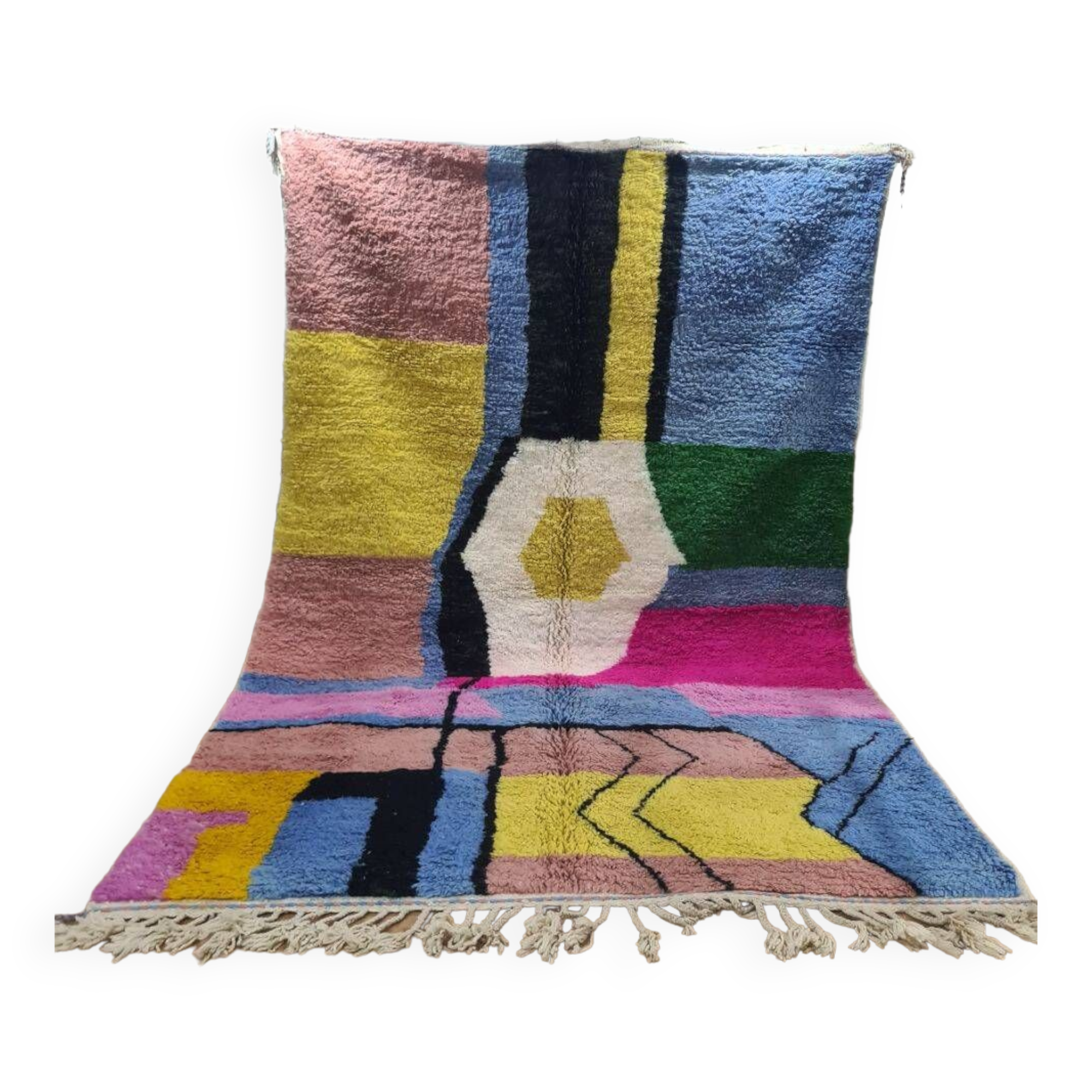 Handmade wool Berber rug 300 x 200 cm