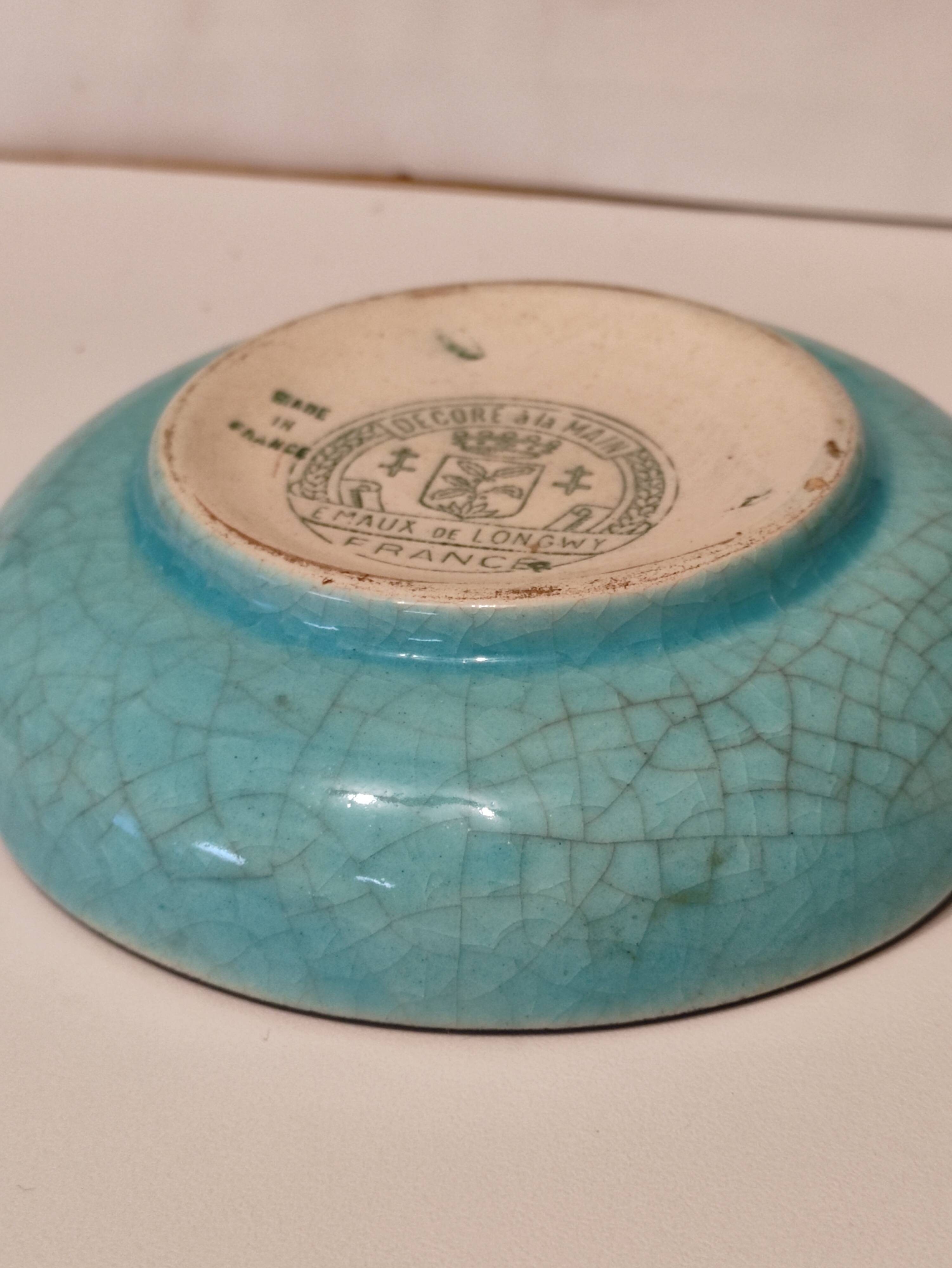 Cup or empty pocket with Epnamels of Longwy advertising