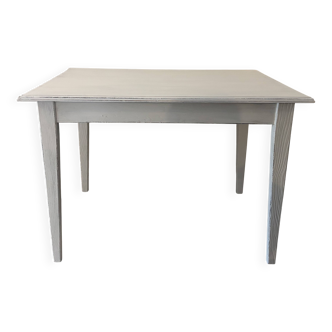 Wooden table, white patina