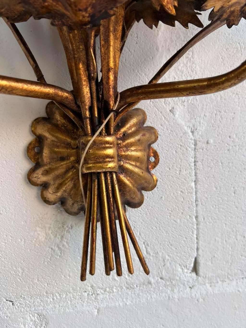 Vintage wall lamp / wall lamp in sheaf of wheat
