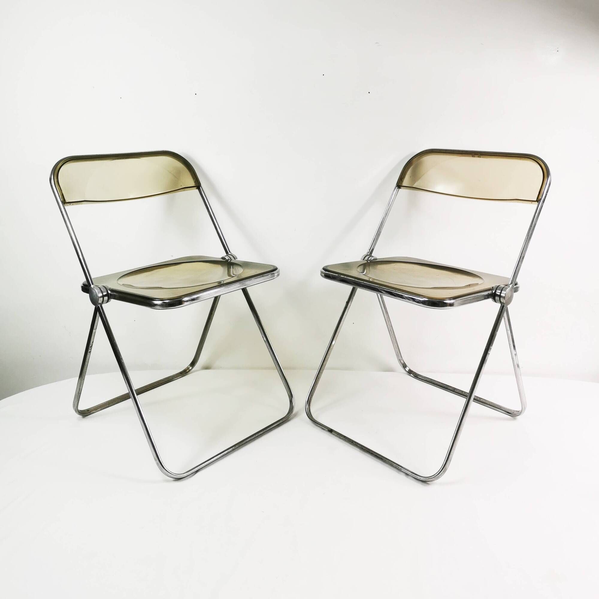 Pair of Plia chairs, Anonima Castelli, designed by Giancarlo Piretti, Italy