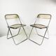 Pair of Plia chairs, Anonima Castelli, designed by Giancarlo Piretti, Italy
