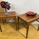 Mid Century Retro Vintage Teak Pair of Side Tables / Lamp Tables / Bedside