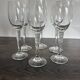 6 Vintage Ribbed Stem Crystal Glasses