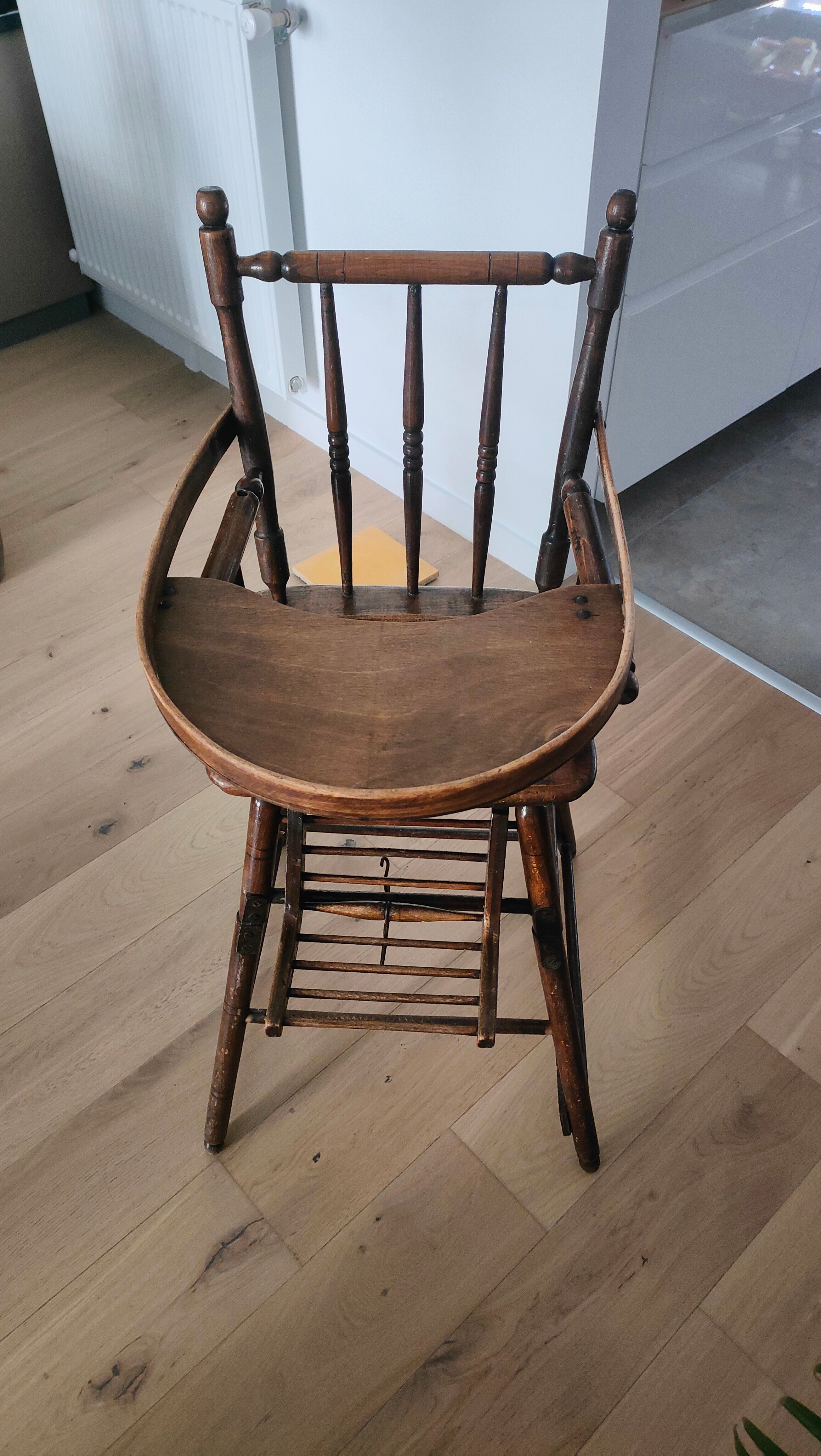Antique baby high chair