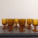 Set of 11 orange glasses