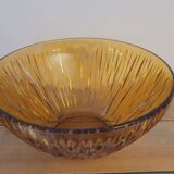 Saladier verre ambré 70's