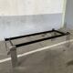 Chrome-plated steel coffee table with tempered smoked glass top