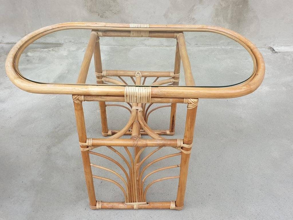 Bamboo chairs, Italy, 1960s, set of 3