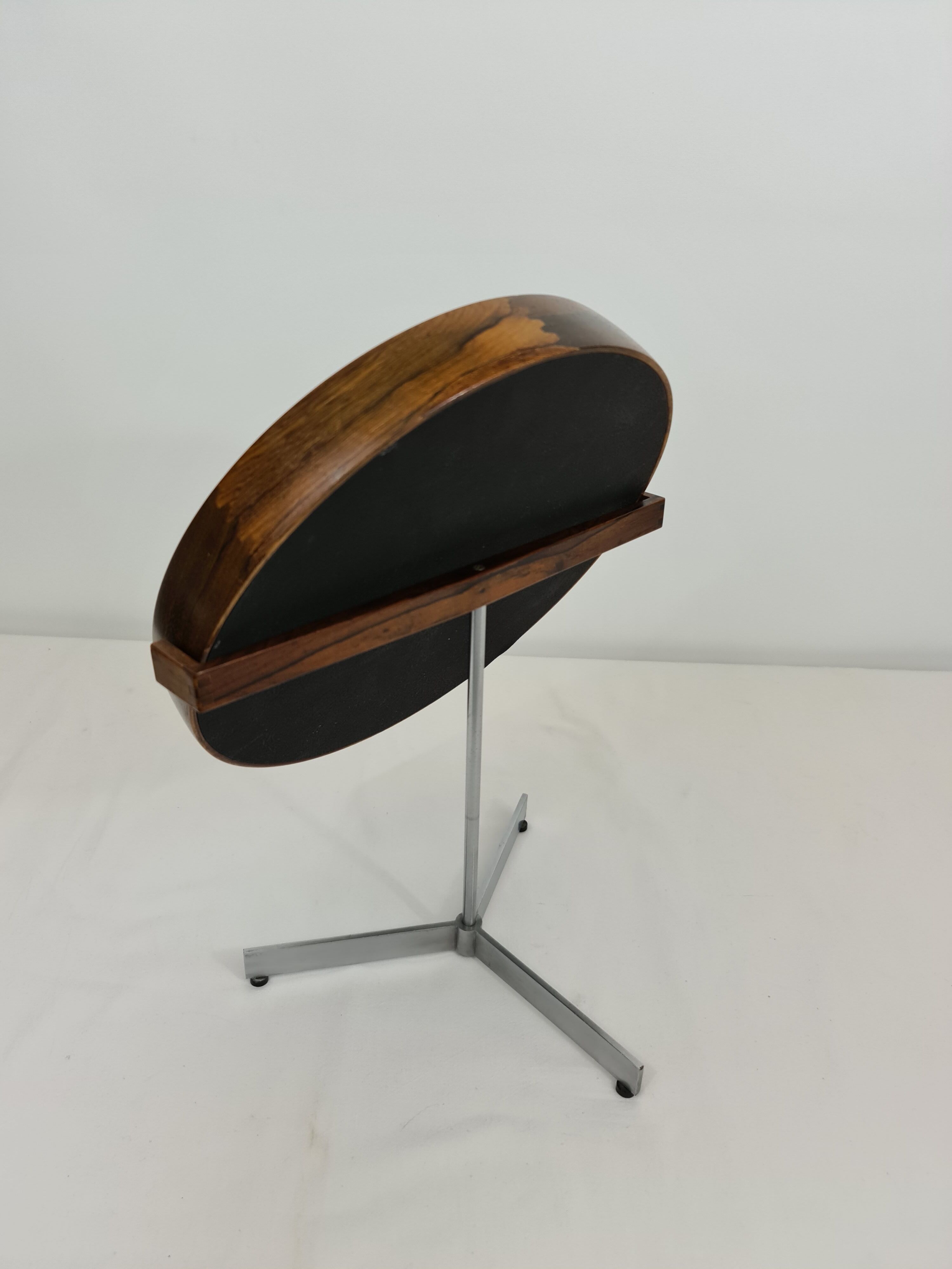 Uno and Osten Kristiansson rosewood table mirror edition Luxus Sweden circa 1960