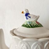 Slurry tea set geese 80s