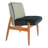 Black and white armchair without armrests