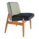 Black and white armchair without armrests