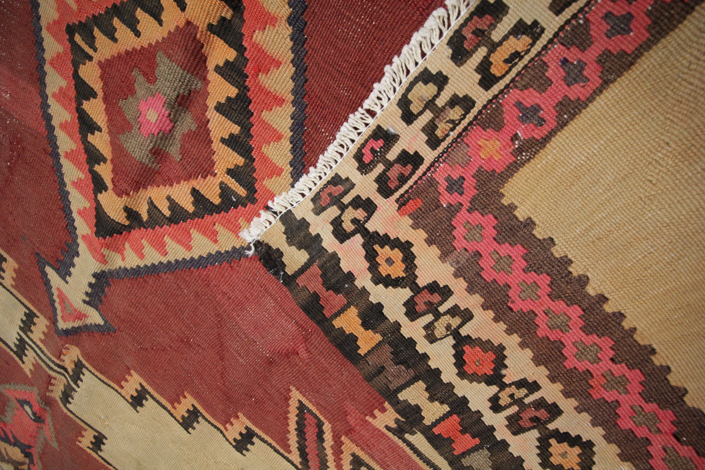 Vintage Persian Kilim Rug, Handwoven Flat-woven Carpet Area Rug- 175x295cm