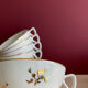 Coffee cups in porcelain of Chartres