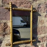 Mirror mirror vintage style Faux bamboo gilded, 58x42 cm