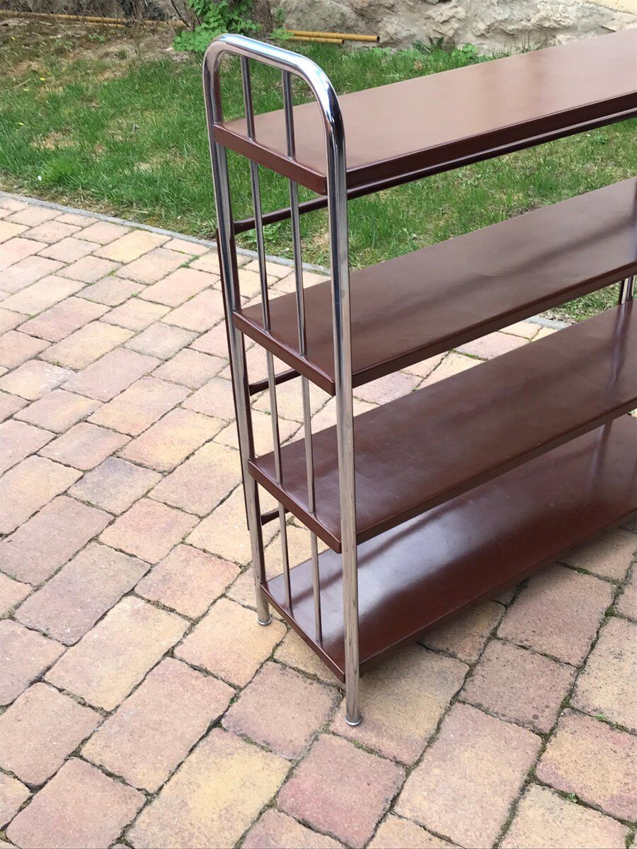 Bauhaus style metal book shelf, 1920