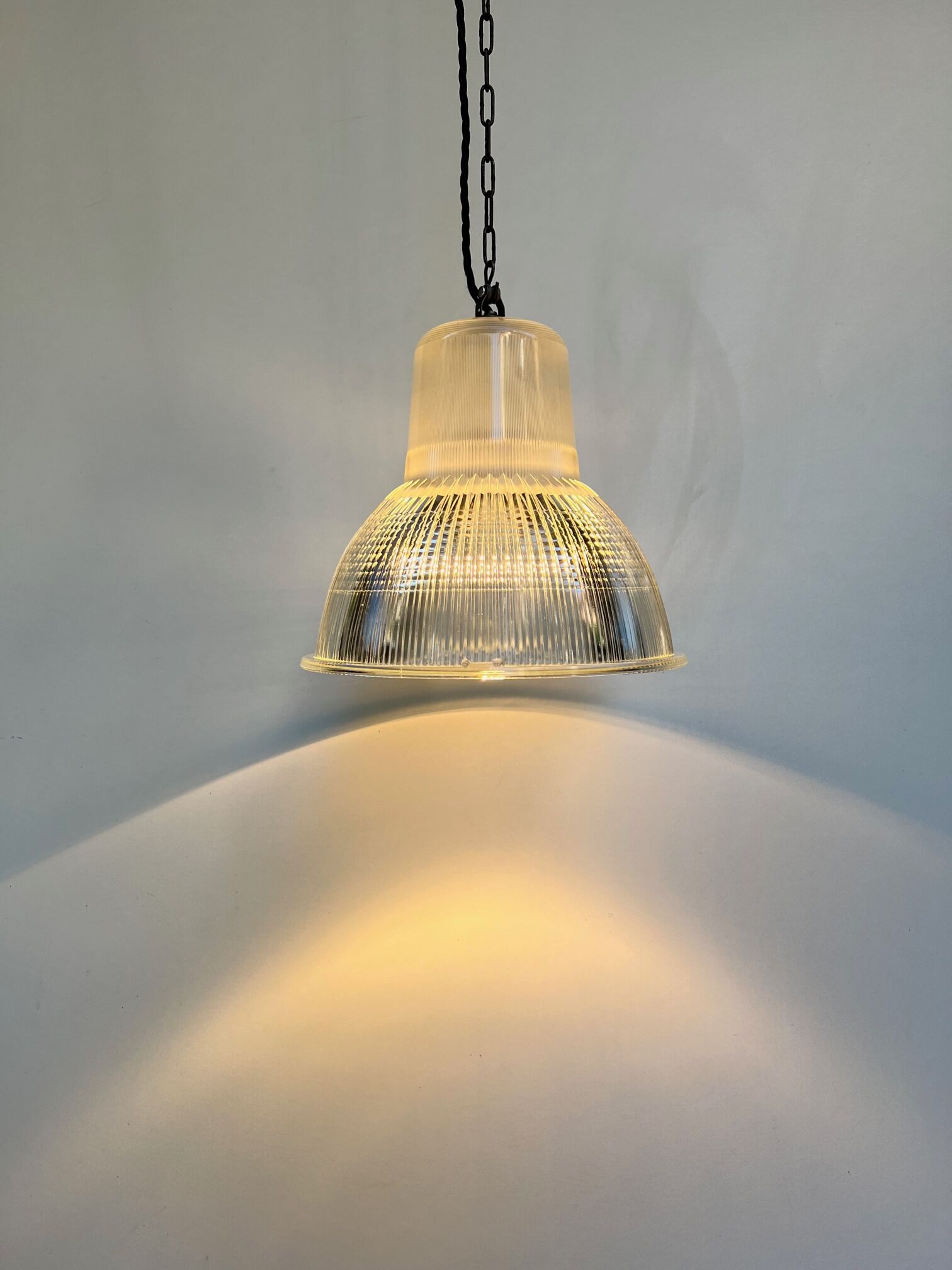 Holophane hanging lamp 1950 ø 27.5cm