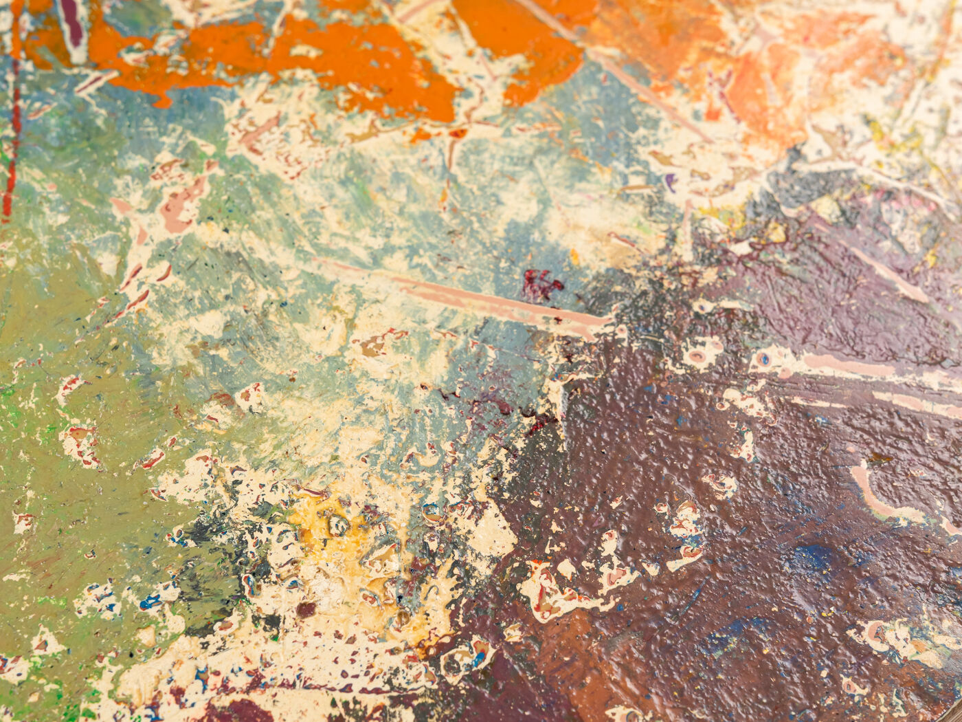 Composition, Oil on Plate, 49 x 52 cm