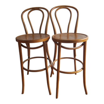 Lot de 2 chaises de bar en bois
