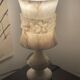 Vintage lamp in sculpted alabaster - flower shape