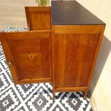 Art Deco sideboard, light oak and black