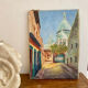 Oil on canvas view of Montmartre