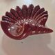 Vallauris red burgundy shell ashtray pocket emptier from the 60s