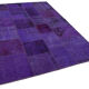 Handmade anatolian vintage 171 cm x 241 cm purple patchwork carpet