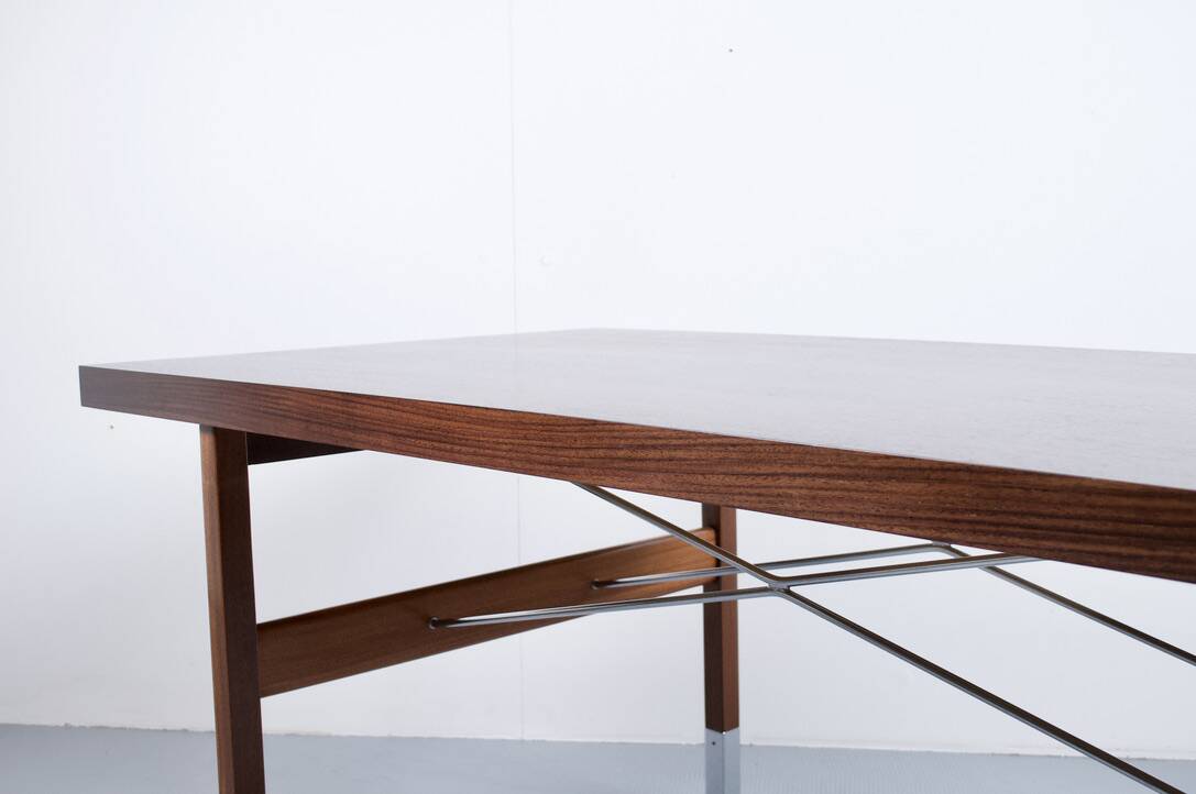 Rosewood dining table robert debiève 1950s huchers minvi