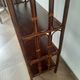 Vintage library 4 levels - wood, bamboo and rattan - retro 80s