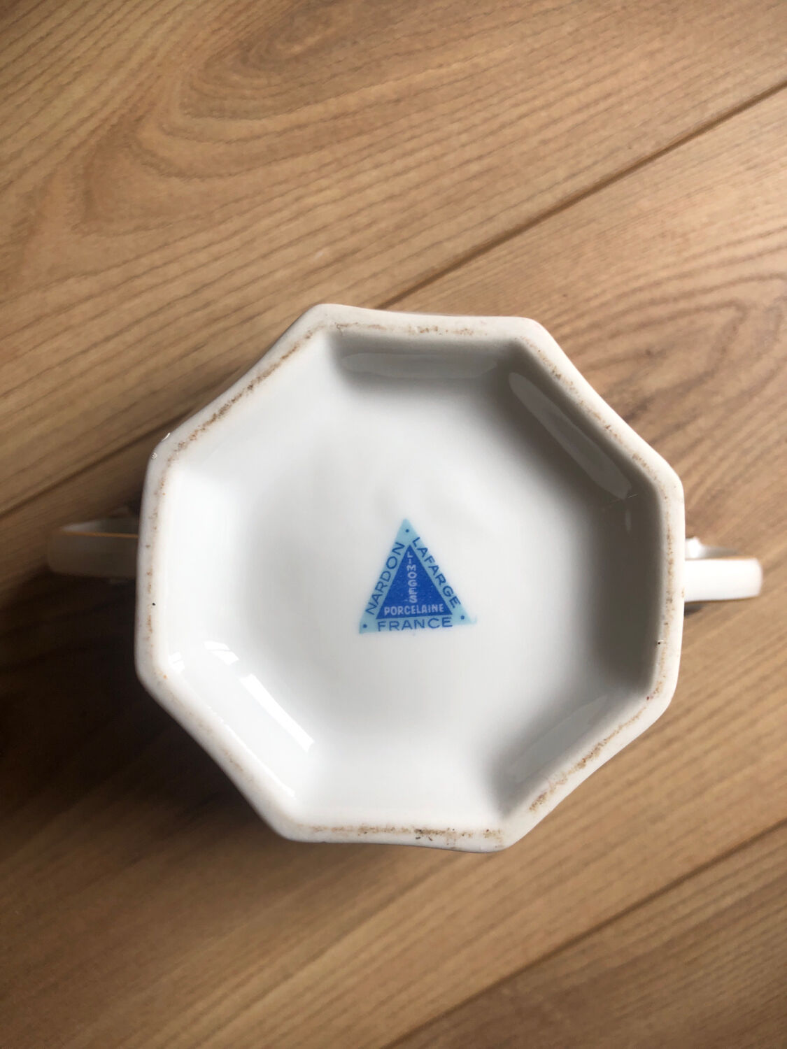 Limoges Lafarge porcelain bonbonnière or sugar bowl
